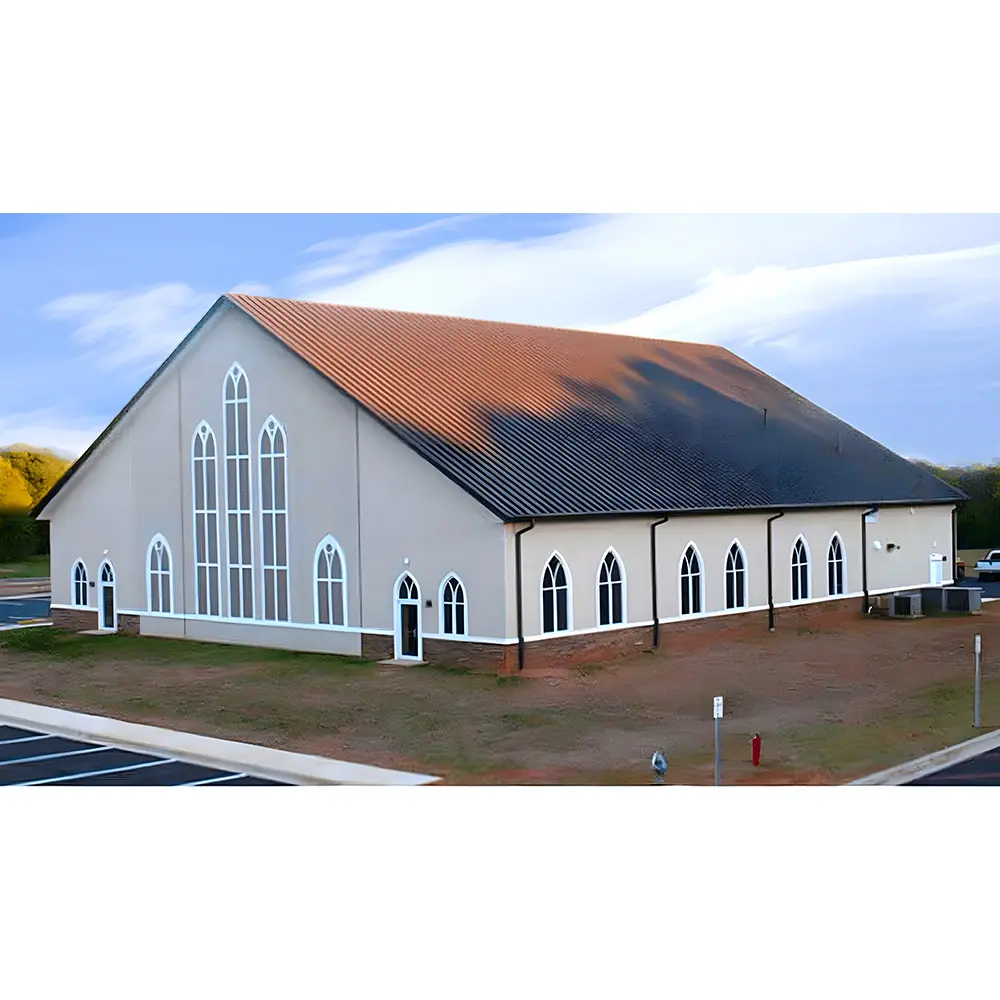 Commercial Church Hall Shed Prefabricated Steel Structure Building Prefab Church Building Warehouse