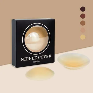 INVISFEEL Seamless Silicone Nipple Covers Petal Design Reusable Sticky Gel Pasties For Women For Underwear Use