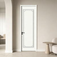 Portes en bois de teck écologiques, durables et modernes, finition anti-rayures et imperméable, cadre en bois massif scandinave, chambre, cuisine, hôtel