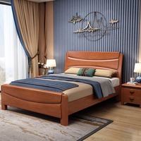 Lit simple et double en bois massif chinois moderne, tailles 1,2 m, 1,35 m et 1,5 m, pour petites chambres familiales, lit avec rangement
