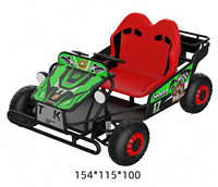Go Kart Eléctrico Todoterreno de Dos Plazas con Marco de Acero Reforzado y Frenos de Disco Hidráulicos para Diversión al Aire Libre