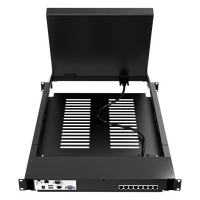Commutateur KVM IP LED 8 ports MT-VIKI 1U en rack avec adaptateur USB VGA sur Ethernet CAT6, console LCD 19 pouces