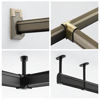 Support de tringle de penderie moderne en alliage aluminium-zinc durable, fixation supérieure pour armoire, support de rail de penderie, sécurité pour salon et école