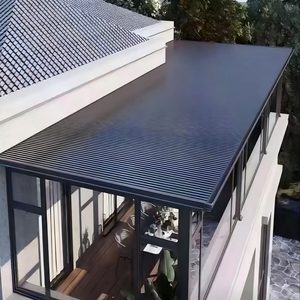 Pabellón y Solárium con Estructura de Aluminio y Diseño Impermeable para Jardín, Habitaciones Expandibles - Product Image 5