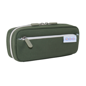 Estuche para Lápices de PVC Verde con Cierre de Cremallera y Parche de Marca, Bolsa de Papelería Tamaño A5, Diseño Personalizable para la Escuela o la Oficina - Product Image 2