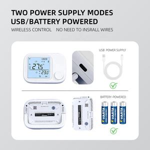 Thermostat d'ambiance sans fil, maison intelligente, Wifi, Tuya, commande vocale, réglable, programmable, régulateur de température pour <span class=keywords><strong>chauffage</strong></span> au sol - Product Image 3