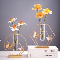 Home Kunstbloem Metalen Hydrocultuur Vaas Arrangement Bureau Tafel Handgemaakt Relatiegeschenk Decor