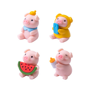 ミニPVC豚フィギュア、ミニチュア豚置物、妖精アクセサリー、水槽、庭園ミニチュア、デスクトップデコレーション、工芸品 - Product Image 1