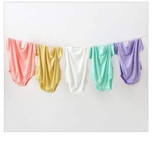 Ropa de Verano para Bebés Recién Nacidos, Niños y Niñas, Mono de Burbujas Informal, Manga Corta, Cuello Redondo, Body de Modal para Bebé - Product Image 4