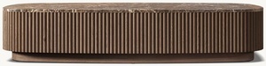 Mesa de Centro de Madera Sólida de Estilo Americano, de Alta Gama y Diseño Simple, con Superficie de Mármol Natural - Product Image 4