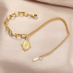 Myshape Notre Dame de Médaille Miraculeuse Bienheureuse Vierge Marie Charms Bracelet Chrétien Catholique Amulette Bijoux en Acier Inoxydable - Product Image 2