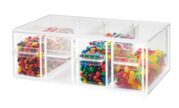 Boîte à bonbons en acrylique transparente murale personnalisée RAY YI avec couvercle et cuillère