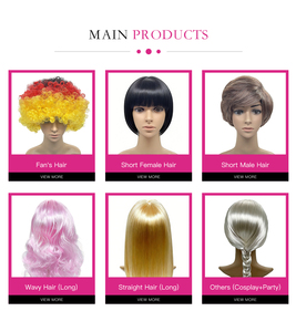 <span class=keywords><strong>Perruque</strong></span> synthétique longue et droite <span class=keywords><strong>rose</strong></span> vif à prix d'usine, avec queues de cheval jumelées détachables, pour costume de personnage d'anime - Product Image 4
