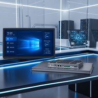 Monitor Layar Sentuh Industri Linux/Win10 11 inci 1000 Nits All in One Embedded/terpasang di dinding Komputer Panel Sentuh Paduan Aluminium