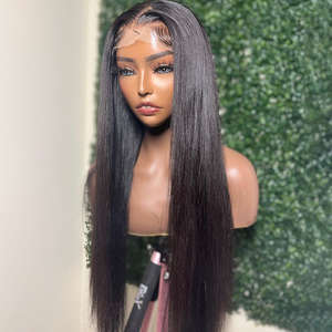Wear and Go Glueless Perucas Raw Vietnamita Peruca de Cabelo Humano Natural Straight Transparente Lace Encerramento Perucas Fornecedores para Mulheres Negras - Product Image 3