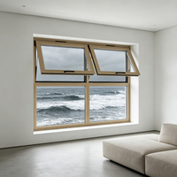 Ventanas Abatibles de Aluminio con Rotura de Puente Térmico, Vidrio Templado Doble Low-E, Diseño Moderno para Uso Exterior en Villas y Hoteles