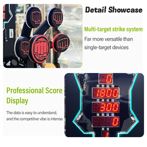 Máquina de Boxeo Electrónica para Interiores 2 en 1, Máquina de Juego de Boxeo Arcade con Multi-Objetivo para Kickbox, Ideal para Centros Comerciales - Product Image 4