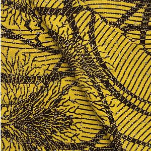 Géométrique Chic Pierre Wax Ankara Tissu Rhinestone-Embelli Jaune Géométrique Batik 100% Coton Durable <span class=keywords><strong>Pagne</strong></span> Tissu Africain - Product Image 5