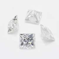 Asscher Cut VVS Moissanite blanche diamant synthétique taillé à la main pierre en vrac pierre précieuse la plus fine avec traitement thermique