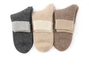 Вязаные кашемировые осенне-зимние толстые теплые кашемировые носки унисекс для мужчин и женщин