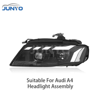 Feux de voiture Junyo, phare pour Audi A4, phare B8 modifié style RS, projecteur LED, feux de jour
