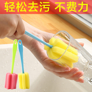 Bottle Cleaning <b>Brush</b> Long Handle Sponge Cup Cleaner For Home Use With Soft Bristles - Product Image 4