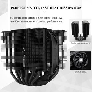 Refroidisseur à air pour processeur Thermalright Peerless Assassin 120 Mini, 6 caloducs, ventilateur PWM 120 mm TL-D12B - Product Image 3