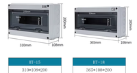 Boîtier de distribution électrique modèle PHT IP65 étanche en plastique pour la protection des disjoncteurs 125A/63A 8 prises