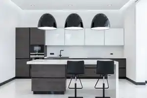 Meuble de Kitchen moderne maison turchia mobili da cucina moderni americani in acciaio inossidabile su misura