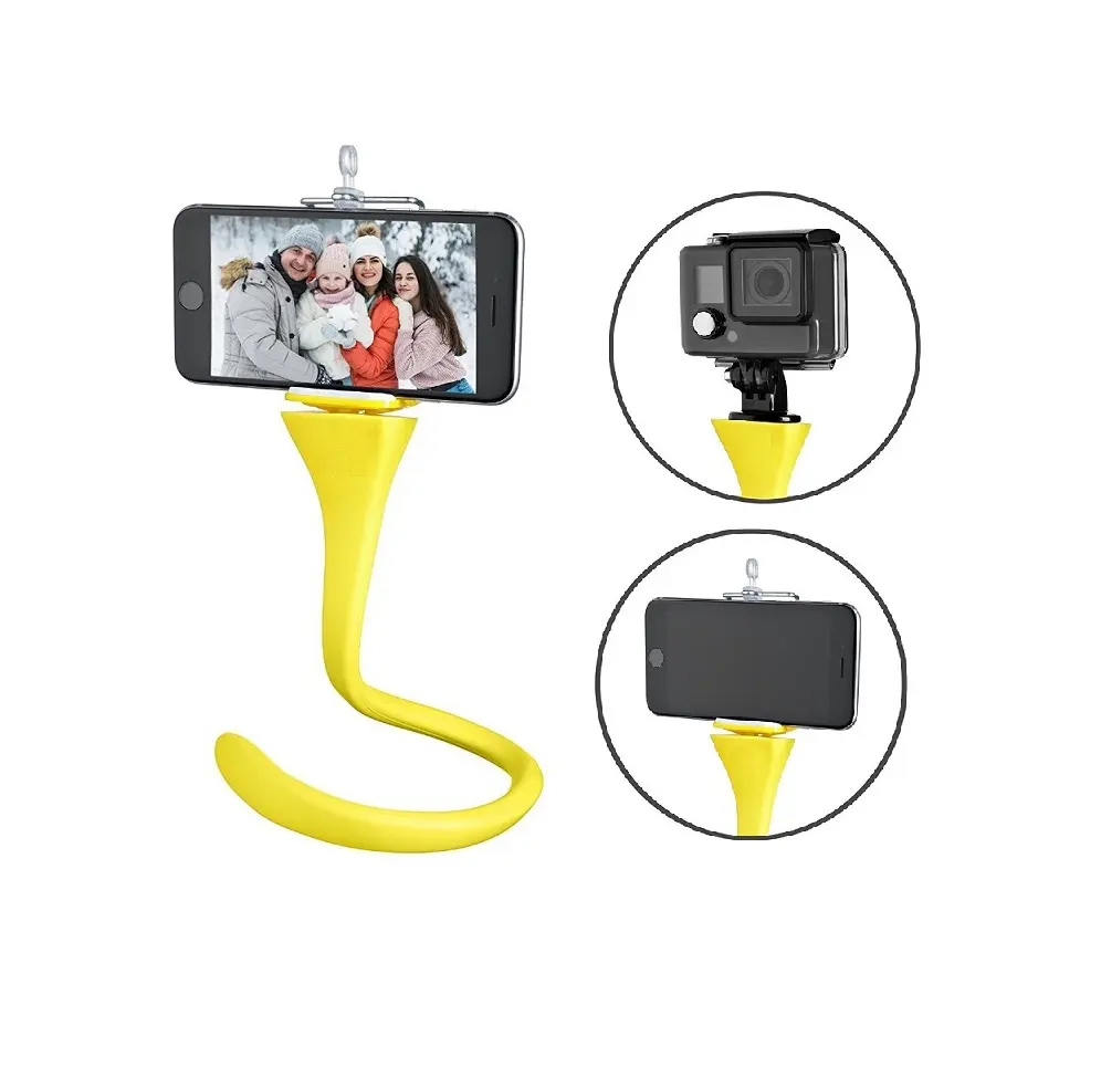 Flexible Silicone Bicycle Handlebar Flexible Tripod Monkey Phone Selfie Stick For Phone Action Camera Gopro