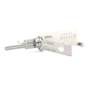 Lishi ferramentas para serralheiro lishi ss01 ss02 2 em 1, ferramenta civil ss001/ss002 para portas de fogo - Product Image 2