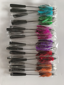 ของเล่นแมวแบบแท่งไม้<span class=keywords><strong>สีชมพู</strong></span>อ่อน ยืดหดได้ ตลกขบขัน พร้อมขนนกไก่ สำหรับเล่นในบ้าน - Product Image 3