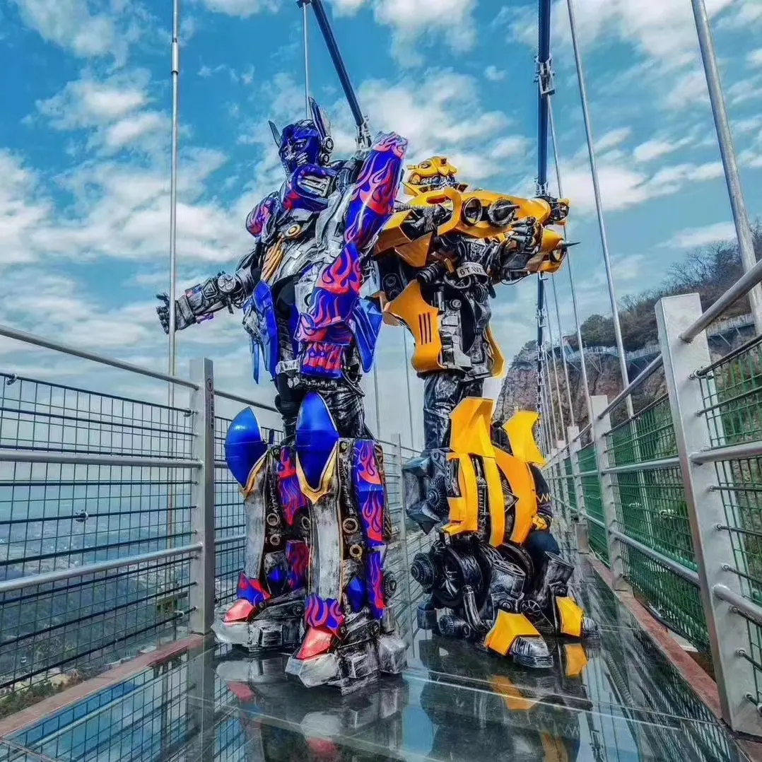 YAMOO ชุดหุ่นยนต์แต่งกายสําหรับผู้ใหญ่ Transformers แอนิเมชั่นที่ไม่ซ้ําใคร 2.7 ม