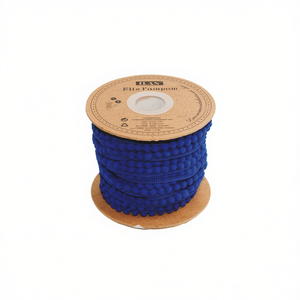 Nastro Ilan Pom Pom Luminoso Blu, Larghezza 1.0 Cm, Lunghezza 20 Yd, per Decorazioni e Artigianato - Product Image 1