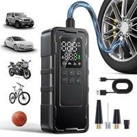 Ambull Factory 12V Rechargeable Battery 150 PSI Tire Inflator Portable Air Compressor with Digital Pressure Gauge for Car Tires