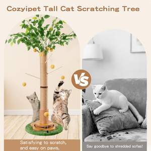 ZMaker Nouveau Grand Griffoir pour Chats d'Intérieur Adultes avec Corde en Sisal et Balle Suspendue pour Chats de Taille Moyenne à Grande - Product Image 5