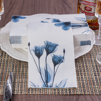 Serviettes en papier jetables écologiques à motif floral, parfaites pour les mariages et la décoration de la table à manger à la maison