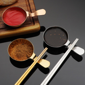 Bol à sauce en acier inoxydable 304 avec poignée, mini bol à condiments doré, ramequin pour barbecue, restaurant, service de sauce tomate - Product Image 3