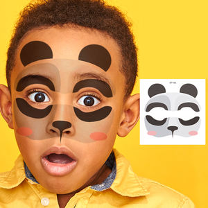 Custom GMPC fabbrica forniture per bambini tatuaggio temporaneo adesivi cartone animato animale impermeabile disegno del tatuaggio viso per la festa - Product Image 3