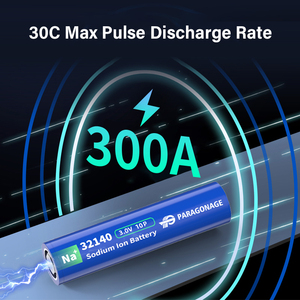 Batterie sodium-air à décharge pulsée 30C, 3.0V 10Ah 32140, modèle de batterie au sel à haut débit de charge, fabriquée en Chine par Paragonage - Product Image 3