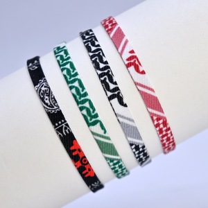 Fabrik Made in China Breite 0,5 cm Einfacher Stil Design Palästina Band Geflochtene Armbänder Zubehör Arabischer Schal Stil - Product Image 1