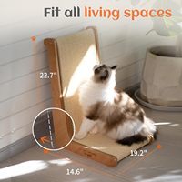 Lit pour chat moderne de luxe Tapis à gratter pour chat d'intérieur Hamac pour animaux de compagnie Grand bois de pin Mobilier de salon multifonctionnel écologique