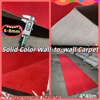 Tapis de couloir commercial antidérapant rouge, ignifuge et confortable, adapté aux hôtels, mariages et salles d'exposition, utilisable à long terme