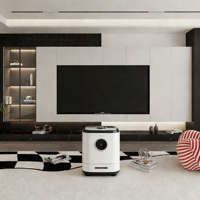 Mueble de TV de Madera Moderno, Eléctrico e Inteligente, para Sala de Estar, Montado en la Pared, Multifuncional, Directo de Fábrica