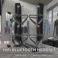 Dapat disesuaikan HIFI untuk Bluetooth nirkabel olahraga Neckband dengan tampilan Digital baterai indikator JL Chipset Fitur