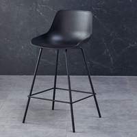 Tabouret de bar moderne à hauteur fixe, assise courbée monobloc, cadre coloré thermolaqué pour bar, restaurant, bistrot, extérieur, hôtel, salle à manger