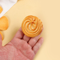 Modèles de biscuits au beurre délicieux simulés, ornements décoratifs de boulangerie, breloques alimentaires en forme de biscuits, pendentifs en résine DIY, porte-clés