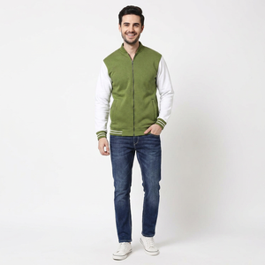 Veste universitaire en toile à la mode pour hommes avec col montant léger High Street Style CollegeBaseballjacket pour hommes - Product Image 1