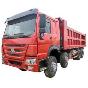 Used SINOTRUCK HOWO LHD Tipper Truck 8x4 12 Wheeler 371HP 375HP RHD Mining Dump Trucks With Factory Price