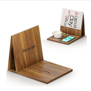 Supporto per Libri Triangolare in Legno di Acacia, Pieghevole, per Lettura a Letto, Portabicchieri, Portapenne, Portaocchiali, Portatelefono, Regalo per la Festa del <span class=keywords><strong>Papà</strong></span> e Capodanno - Product Image 5